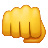 Whatsapp design of the oncoming fist emoji verson:2.23.2.72
