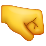 Whatsapp design of the right-facing fist emoji verson:2.23.2.72