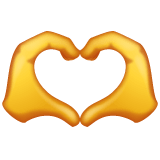 Whatsapp design of the heart hands emoji verson:2.23.2.72