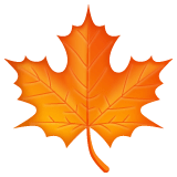Whatsapp design of the maple leaf emoji verson:2.23.2.72