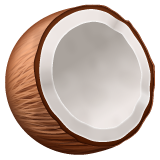 Whatsapp design of the coconut emoji verson:2.23.2.72