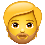 Whatsapp design of the person: beard emoji verson:2.23.2.72