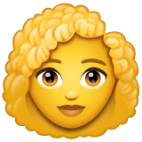 Whatsapp Whatsapp design of the woman: curly hair emoji verson:2.23.2.72