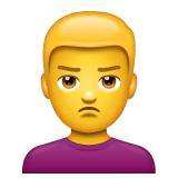 Whatsapp design of the man pouting emoji verson:2.23.2.72