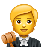 Whatsapp design of the judge emoji verson:2.23.2.72