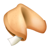 Whatsapp design of the fortune cookie emoji verson:2.23.2.72