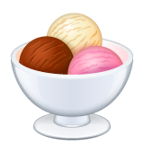 Whatsapp design of the ice cream emoji verson:2.23.2.72