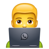Whatsapp design of the man technologist emoji verson:2.23.2.72