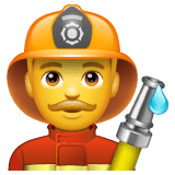 Whatsapp design of the man firefighter emoji verson:2.23.2.72