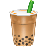 Whatsapp design of the bubble tea emoji verson:2.23.2.72