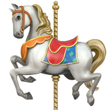 Apple design of the carousel horse emoji verson:ios 16.4