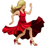 Apple design of the woman dancing: medium-light skin tone emoji verson:ios 16.4