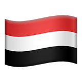 Apple design of the flag: Yemen emoji verson:ios 16.4
