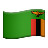 Apple design of the flag: Zambia emoji verson:ios 16.4