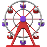 Apple design of the ferris wheel emoji verson:ios 16.4