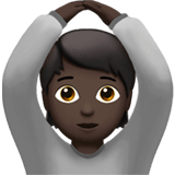 Apple Apple design of the person gesturing OK: dark skin tone emoji verson:ios 16.4