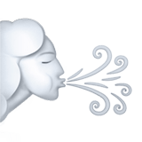 Apple design of the wind face emoji verson:ios 16.4