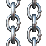 Apple design of the chains emoji verson:ios 16.4