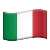 Apple design of the flag: Italy emoji verson:ios 16.4