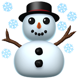 Apple design of the snowman emoji verson:ios 16.4