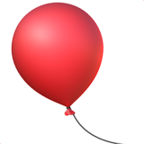 Apple design of the balloon emoji verson:ios 16.4