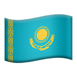 Apple design of the flag: Kazakhstan emoji verson:ios 16.4