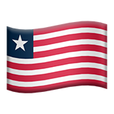 Apple design of the flag: Liberia emoji verson:ios 16.4