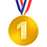 Apple design of the 1st place medal emoji verson:ios 16.4