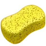 Apple design of the sponge emoji verson:ios 16.4