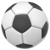 Apple design of the soccer ball emoji verson:ios 16.4