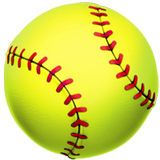Apple design of the softball emoji verson:ios 16.4