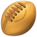 Apple design of the rugby football emoji verson:ios 16.4