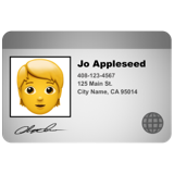 Apple design of the identification card emoji verson:ios 16.4
