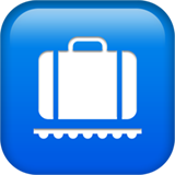 Apple design of the baggage claim emoji verson:ios 16.4