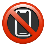 Apple design of the no mobile phones emoji verson:ios 16.4
