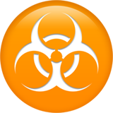 Apple design of the biohazard emoji verson:ios 16.4