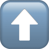 Apple design of the up arrow emoji verson:ios 16.4