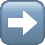 Apple design of the right arrow emoji verson:ios 16.4