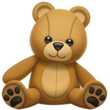 Apple design of the teddy bear emoji verson:ios 16.4