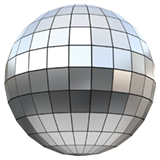 Apple design of the mirror ball emoji verson:ios 16.4