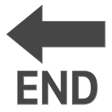 Apple design of the END arrow emoji verson:ios 16.4