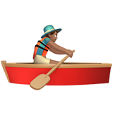Apple design of the man rowing boat: medium skin tone emoji verson:ios 16.4