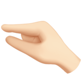 Apple design of the pinching hand: light skin tone emoji verson:ios 16.4