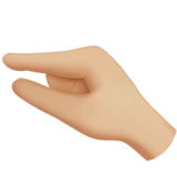 Apple design of the pinching hand: medium-light skin tone emoji verson:ios 16.4