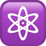 Apple design of the atom symbol emoji verson:ios 16.4