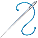 Apple design of the sewing needle emoji verson:ios 16.4