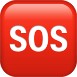 Apple design of the SOS button emoji verson:ios 16.4