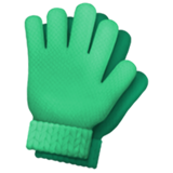 Apple design of the gloves emoji verson:ios 16.4