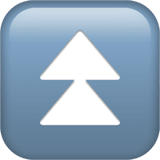 Apple design of the fast up button emoji verson:ios 16.4