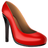 Apple design of the high-heeled shoe emoji verson:ios 16.4